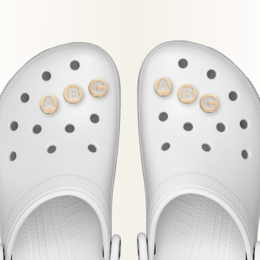 Gold Letter A-Z Jibbitz Shoe Charm - Crocs